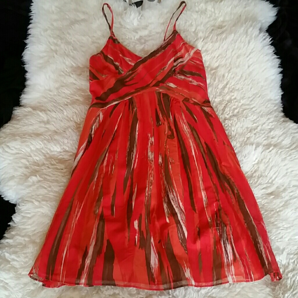 Silk and linen watercolor sundress